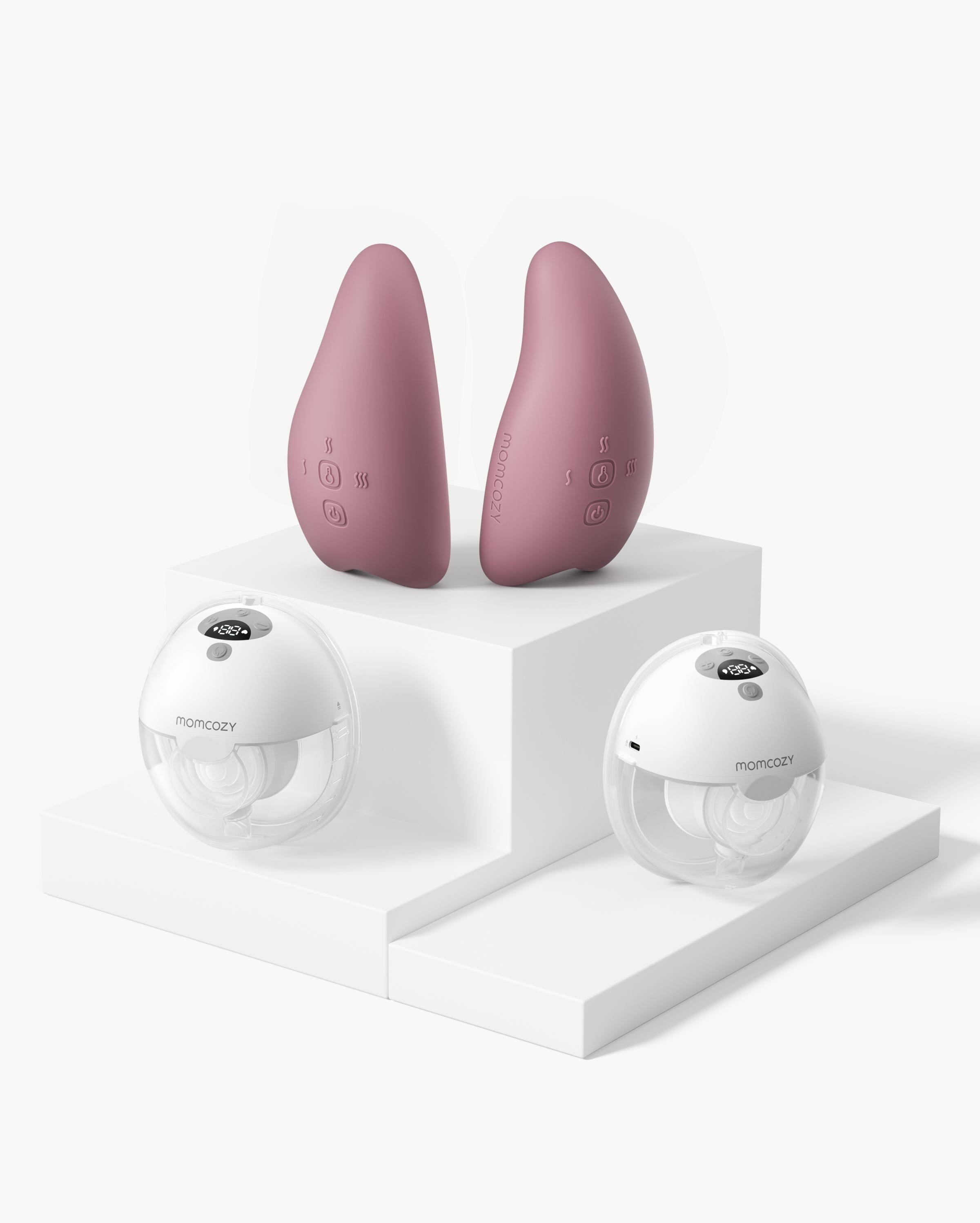 M5 Heat Massager Bundle: Double M5 Wearable Breast Pump and Double Breast Massager
