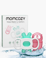 Momcozy Water Fillable Teether (Green and Pink 2 Pcs)
