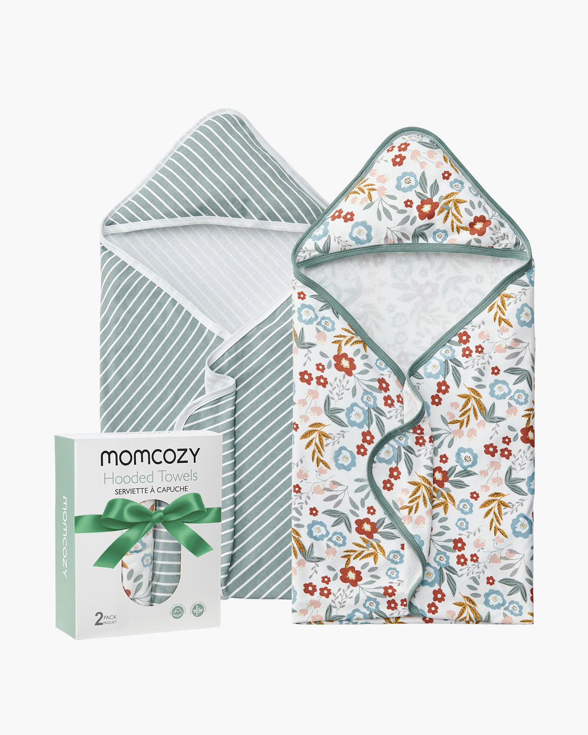 Baby Hooded Towel for Newborn Shower -  2-Pack