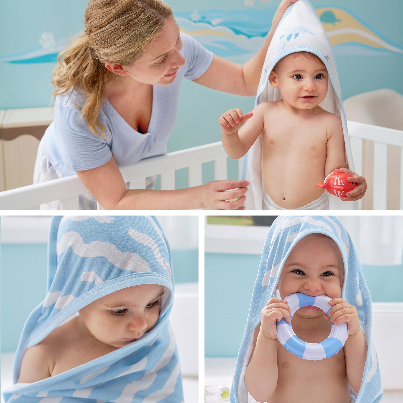 Momcozy Cooling Comfort Baby Hooded Bath Towel