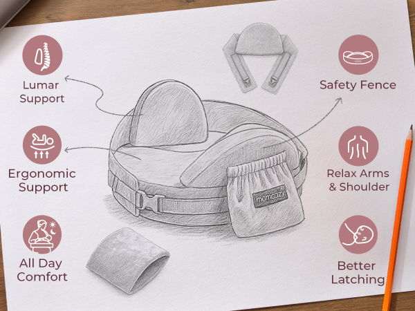 Momcozy MaxSupport Nursing Pillow