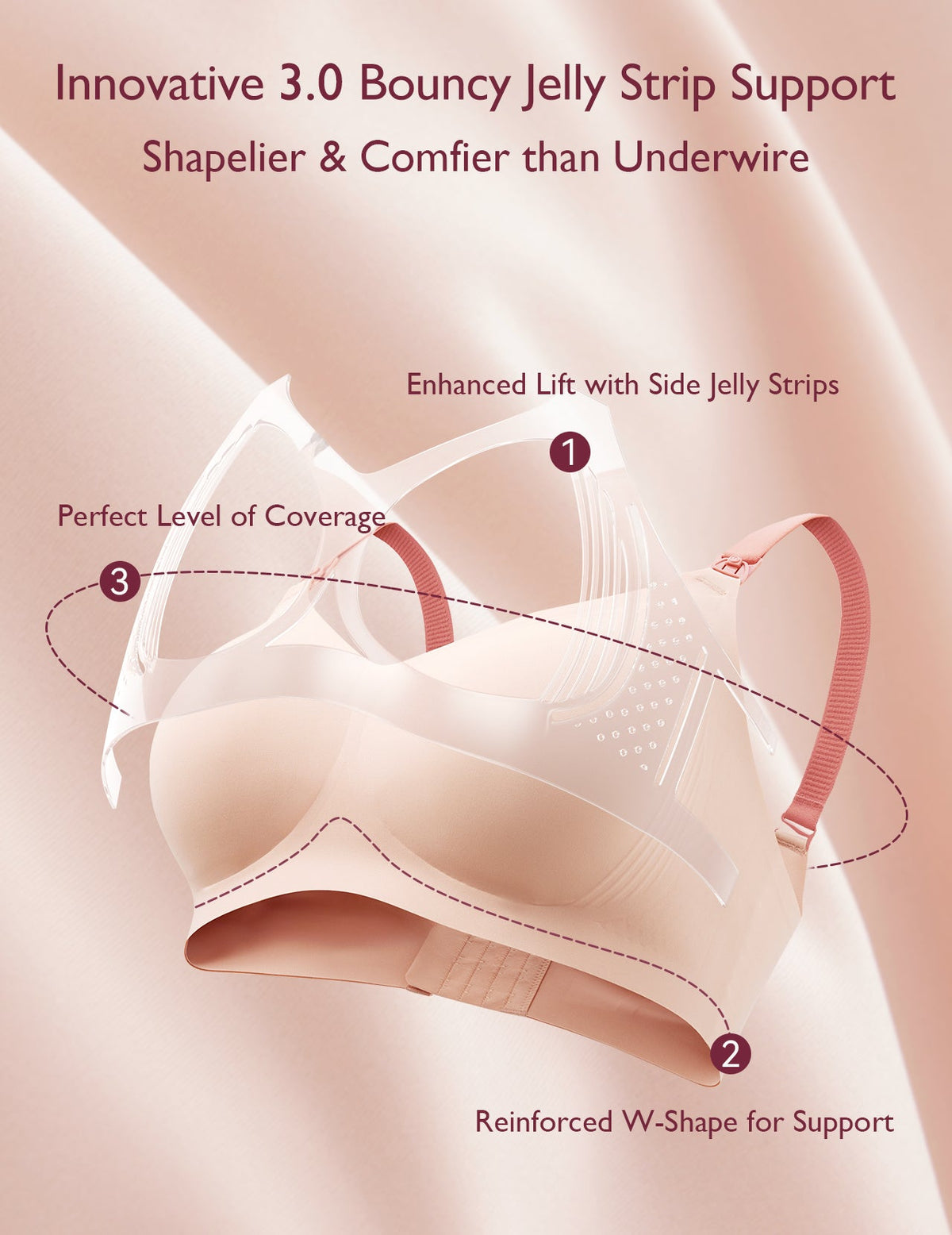 Stylish - V Jelly Strip Lift Busty Nursing Bra