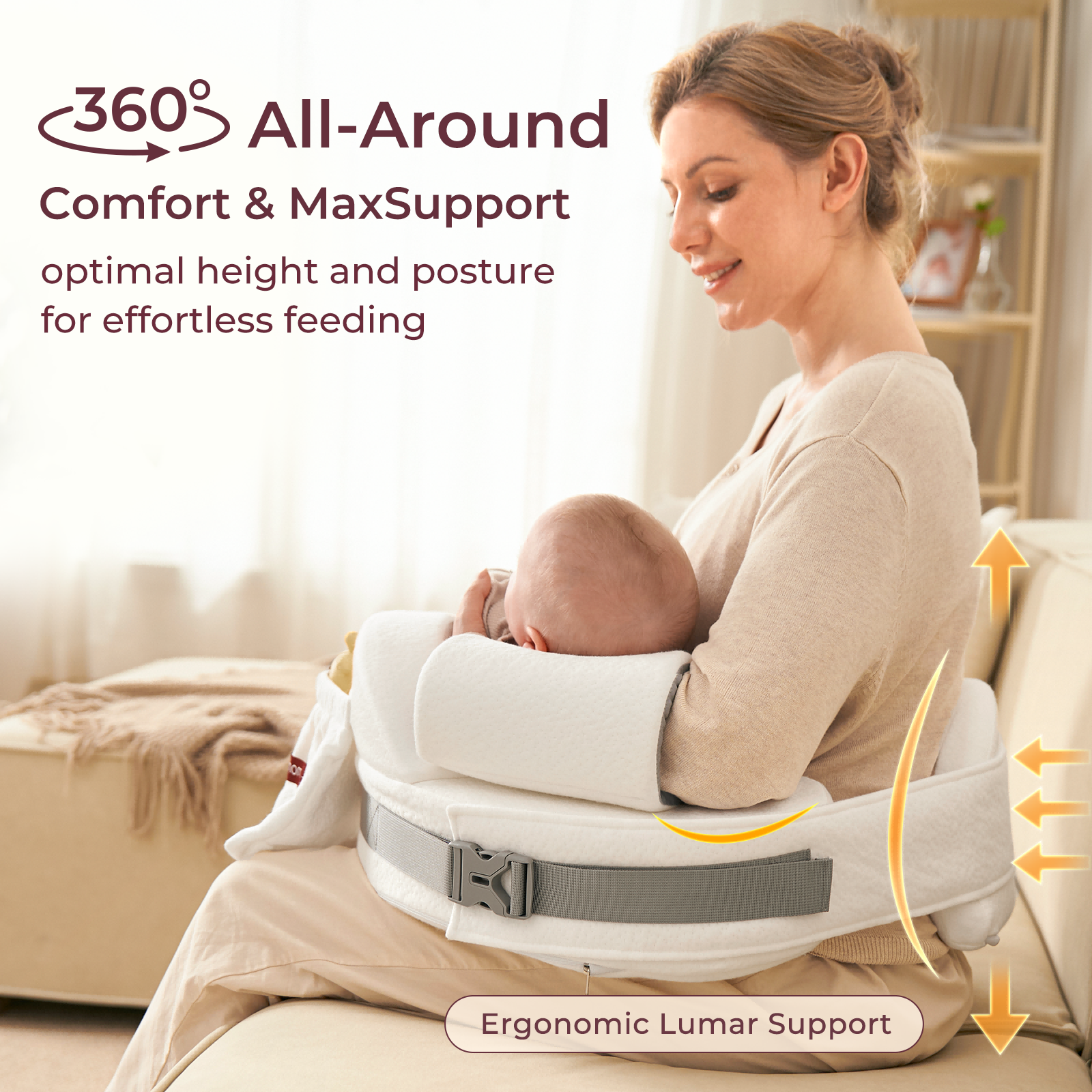 Momcozy Cooling Comfort Nursing Pillow