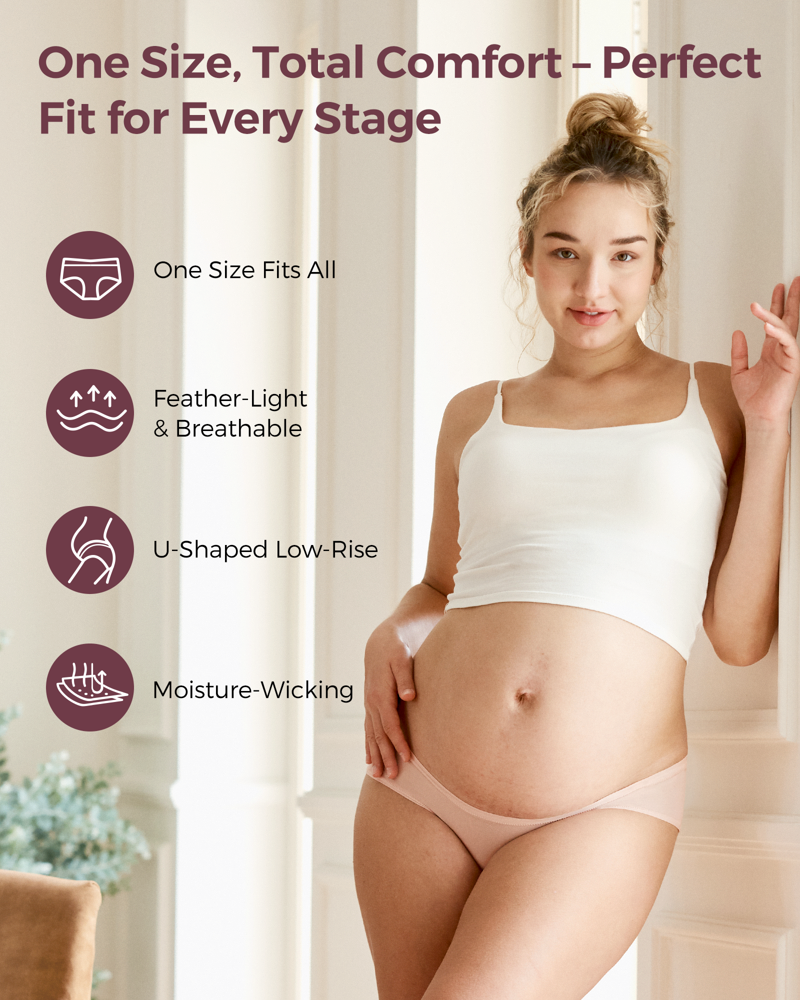Momcozy SkinHug One-Size Maternity Underwear - 3 Pack