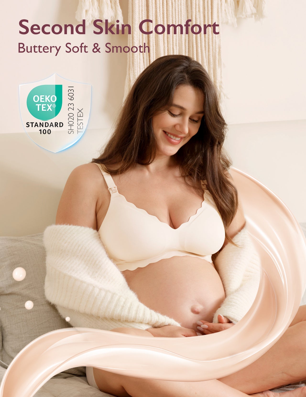 Jelly Strip Seamless Nursing Bra YN46 - Designed for M9 Pump