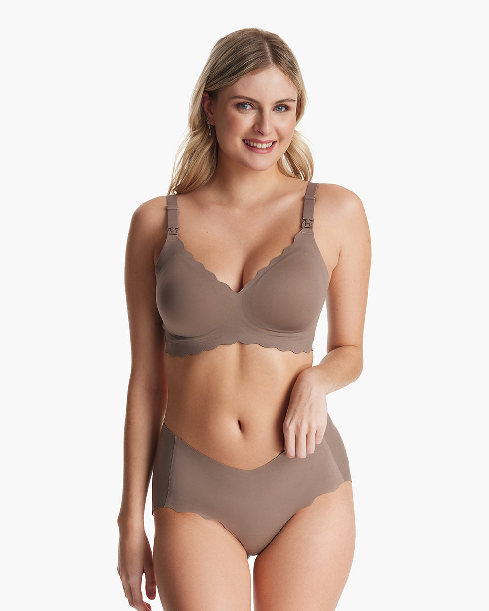 Jelly Strip - Seamless Floral Push up Nursing Bra au - YN46