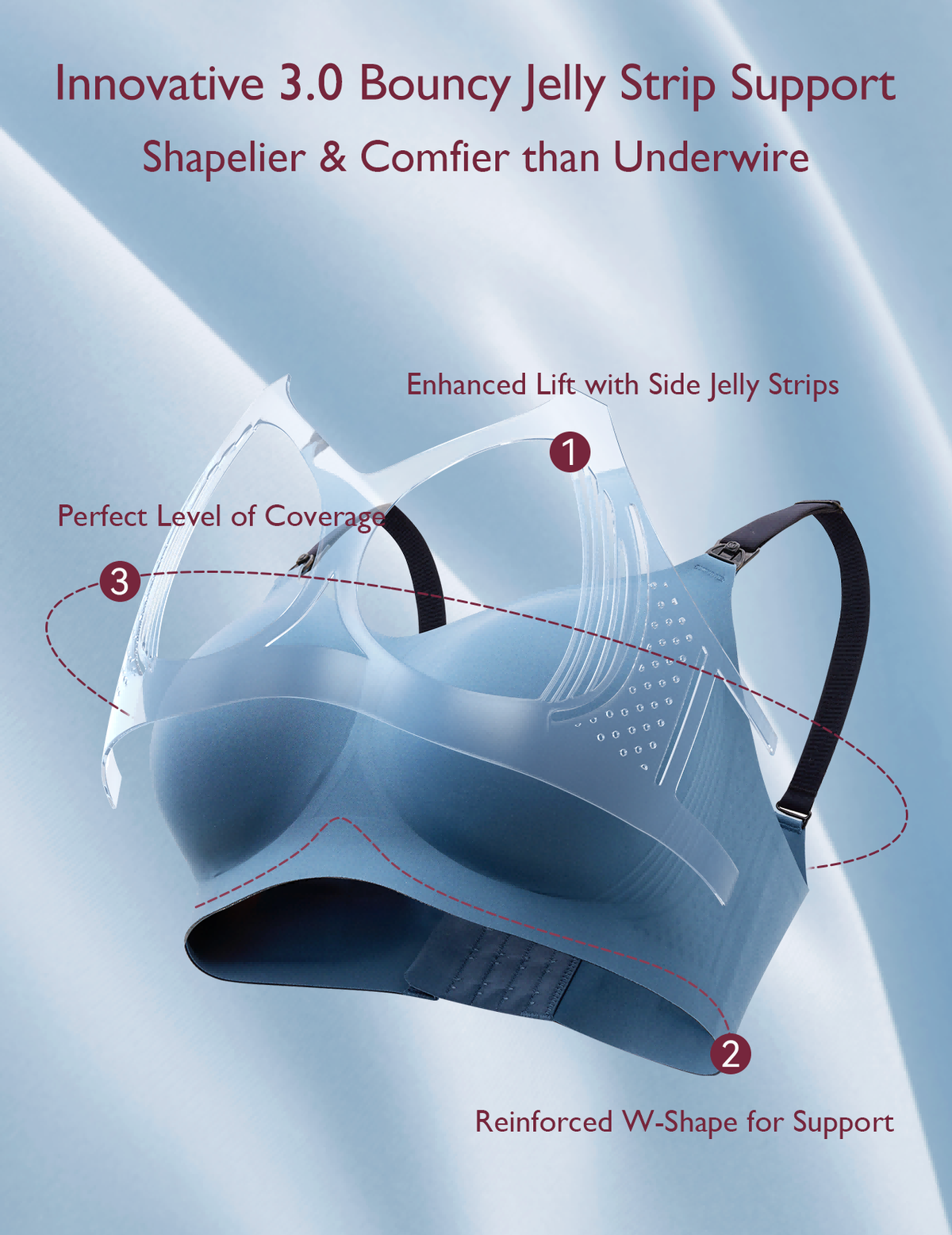 Stylish - V Jelly Strip Lift Busty Nursing Bra