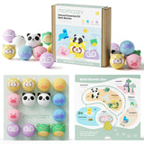 Natural Bath Bombs Gift Set with 7 Cute Animal Shapes(14 Pcs)