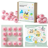 Pig-Shaped Natural Bath Bombs Gift Set (14 Pcs)