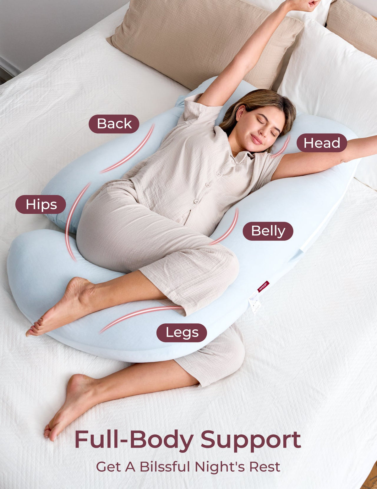 Huggable -  U Shaped Maternity Body Pillow