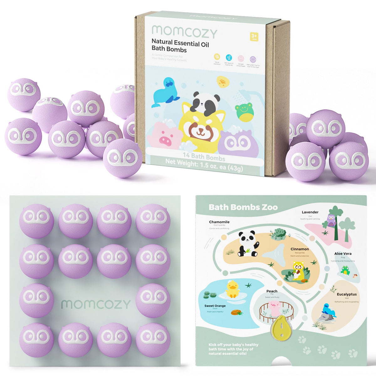 Owl-Shaped Natural Bath Bombs Gift Set(14 Pcs)