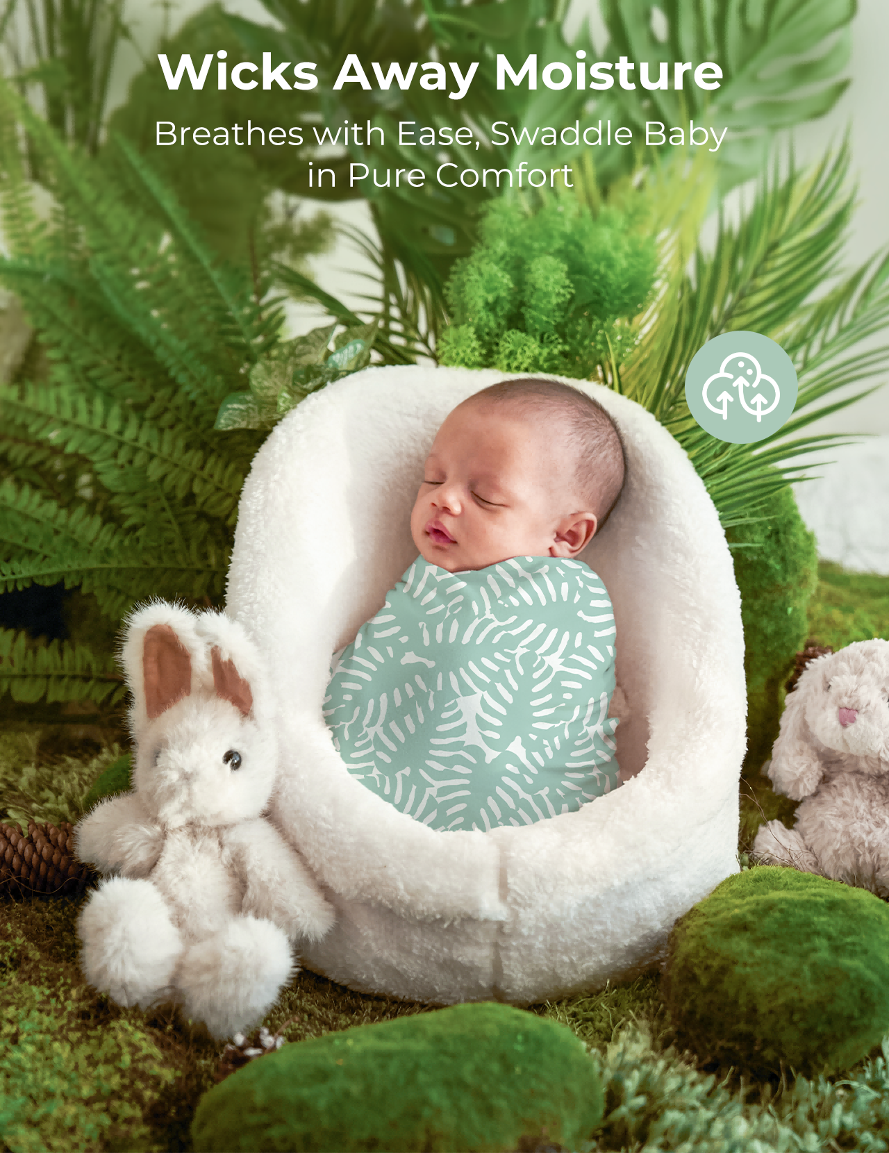 Momcozy Best Wishes Swaddle Blankets - Bravery