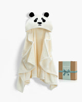 Momcozy Coral Fleece Hooded Baby Towel - Kind Panda
