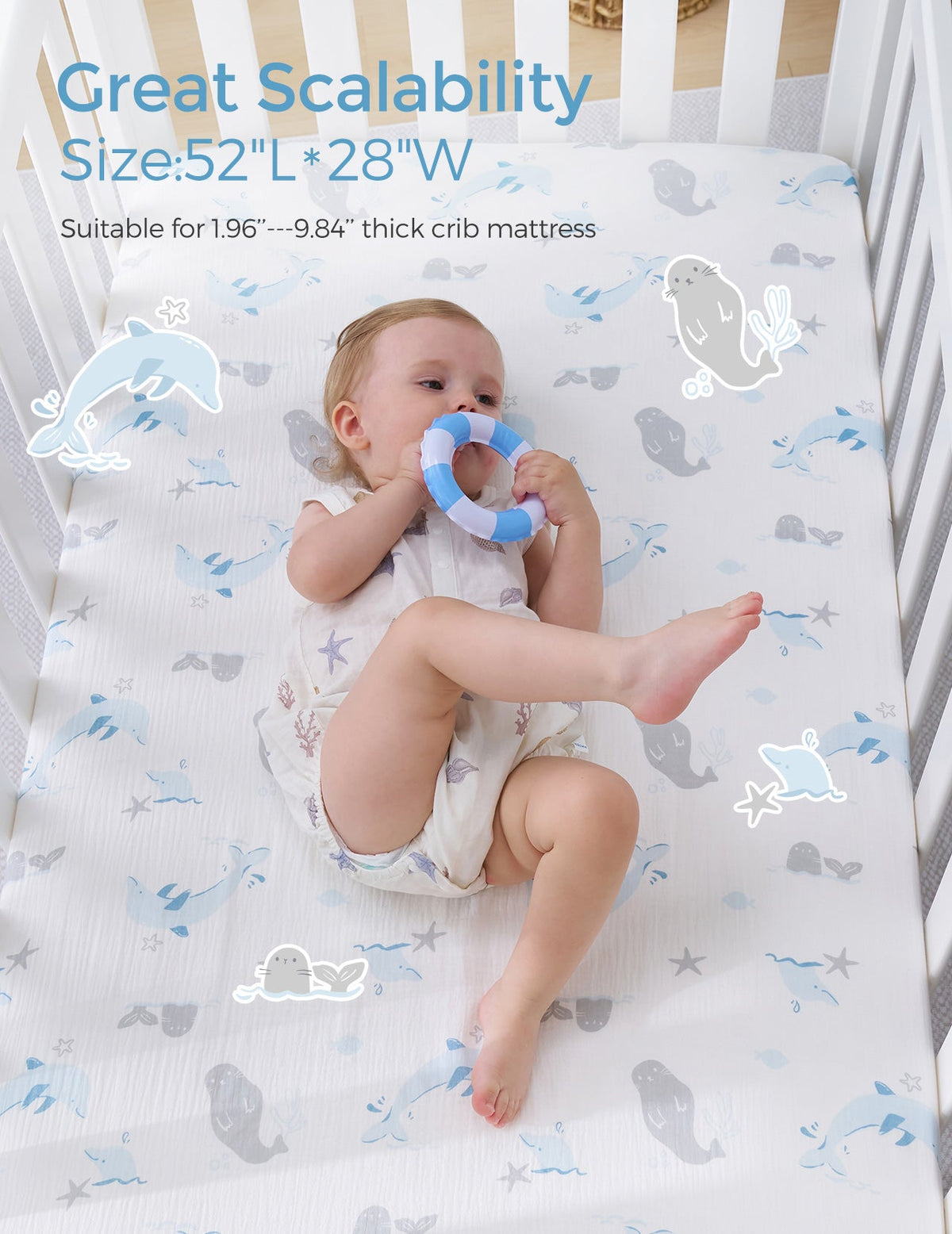Momcozy Cooling Comfort Baby Fitted Crib Sheet