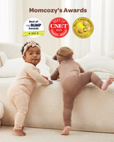 Momcozy Boy Girl Baby Pajamas - Newborn Sleepers - Dull Brown & Pinkish Grey