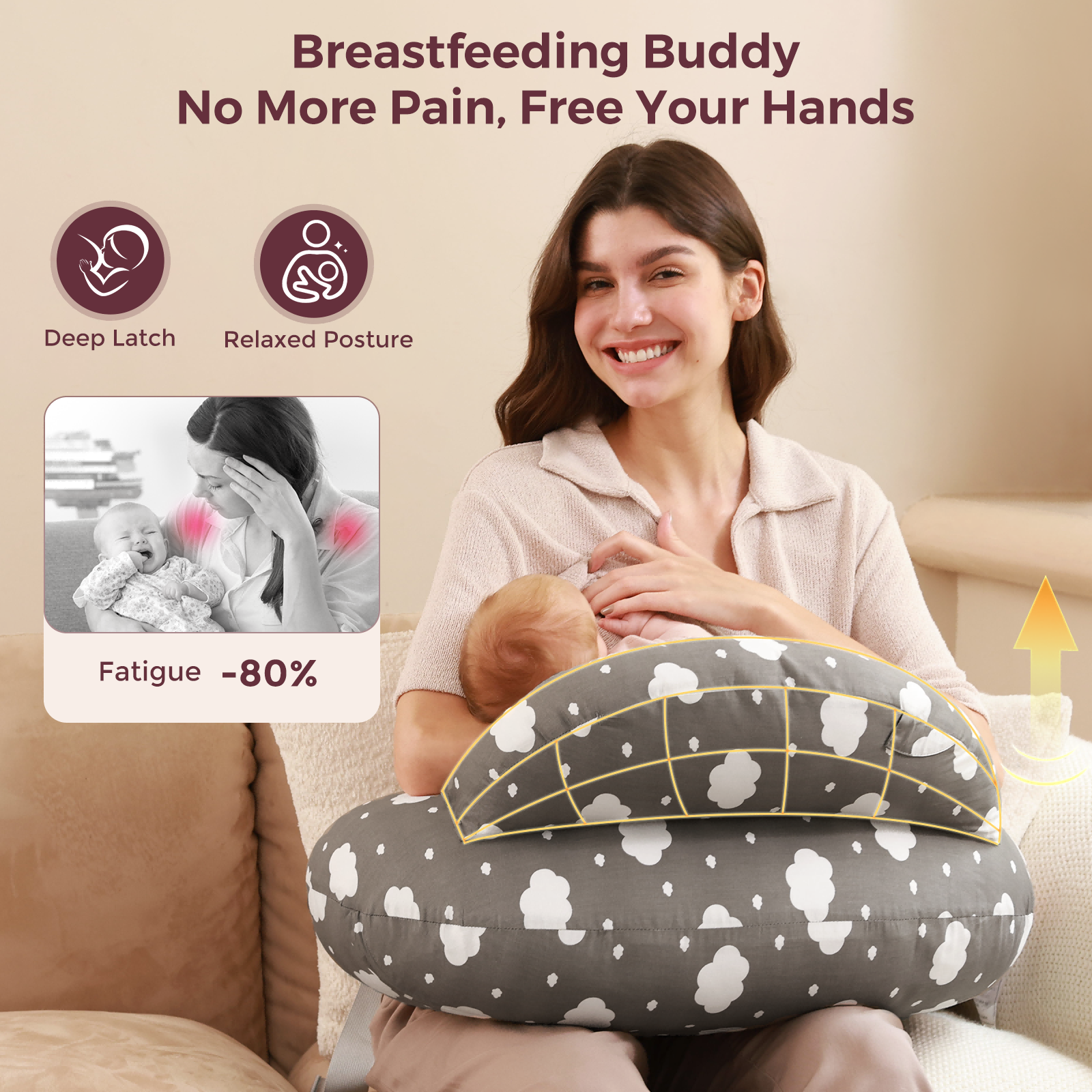 Multifunctional and Adjustable Nursing Pillow