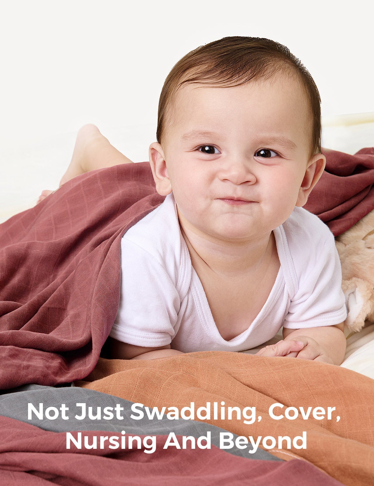 Momcozy Softness Swaddle Blankets -  Brown (4 Pack)