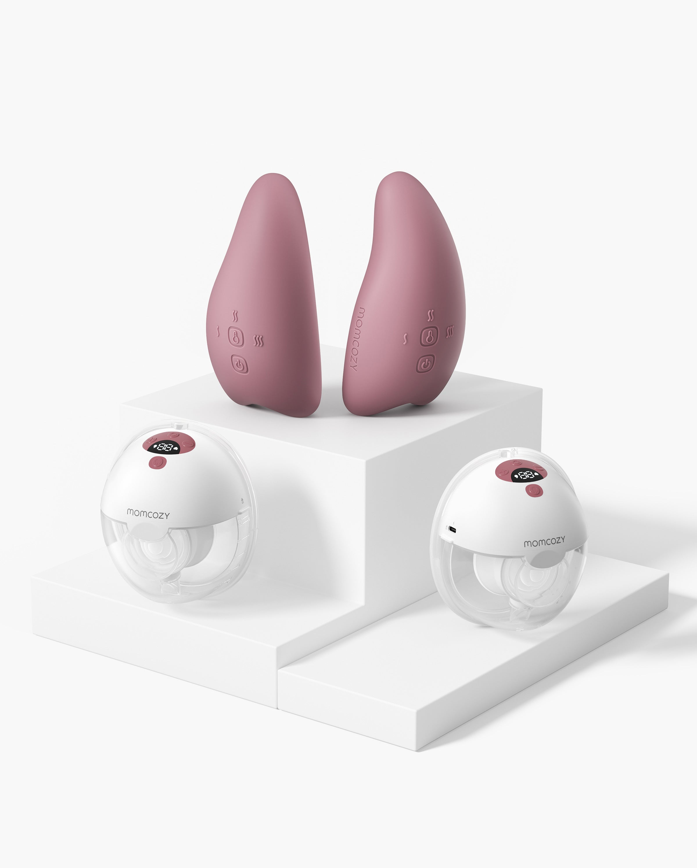 M5 Heat Massager Bundle: Double M5 Wearable Breast Pump and Double Breast Massager