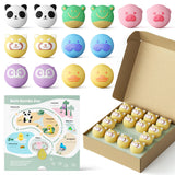 Natural Bath Bombs Gift Set with 7 Cute Animal Shapes(14 Pcs)