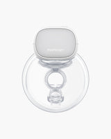 S9 Pro Wearable Breast Pump top view showcasing sleek design and transparent milk collector.