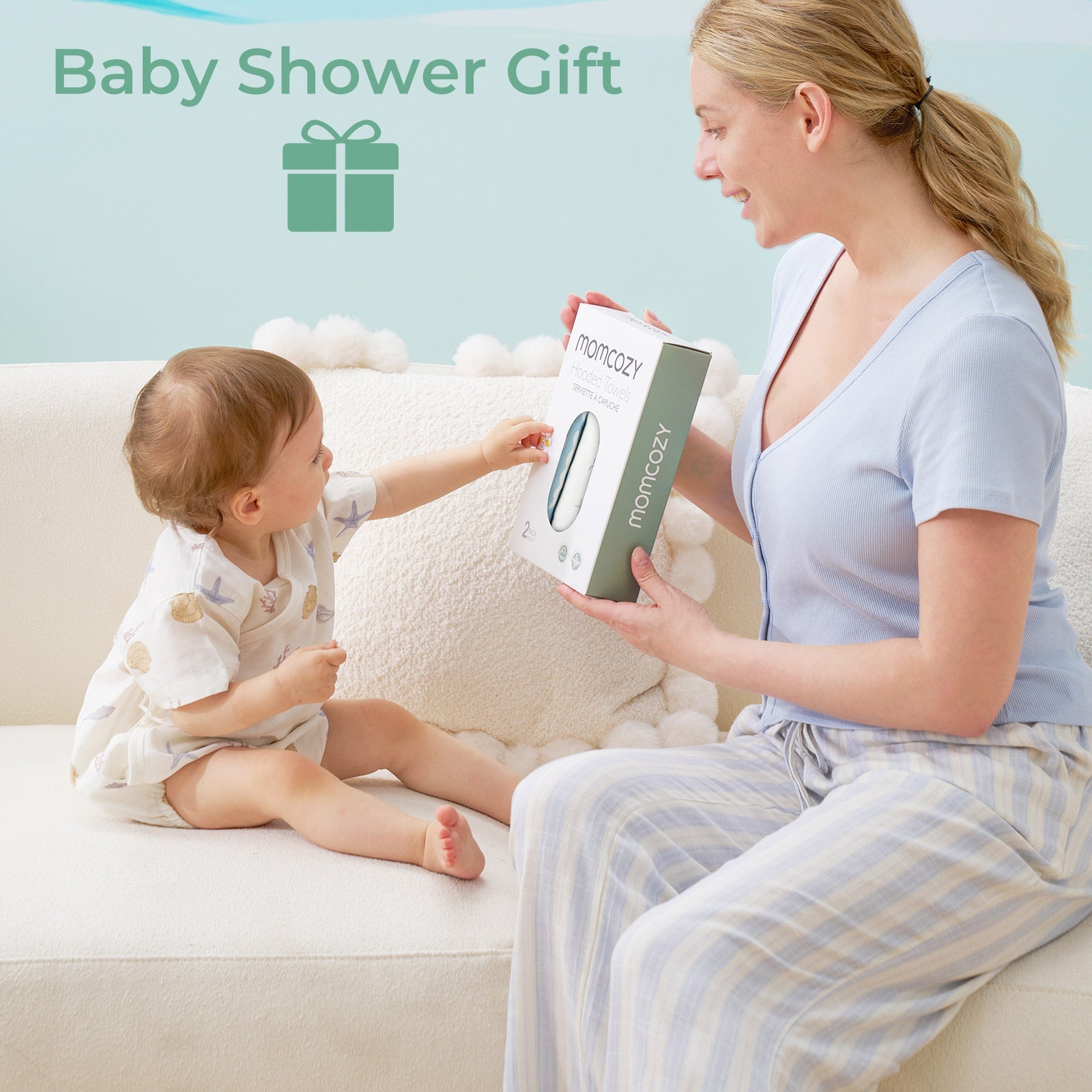 Momcozy Cooling Comfort Baby Hooded Bath Towel