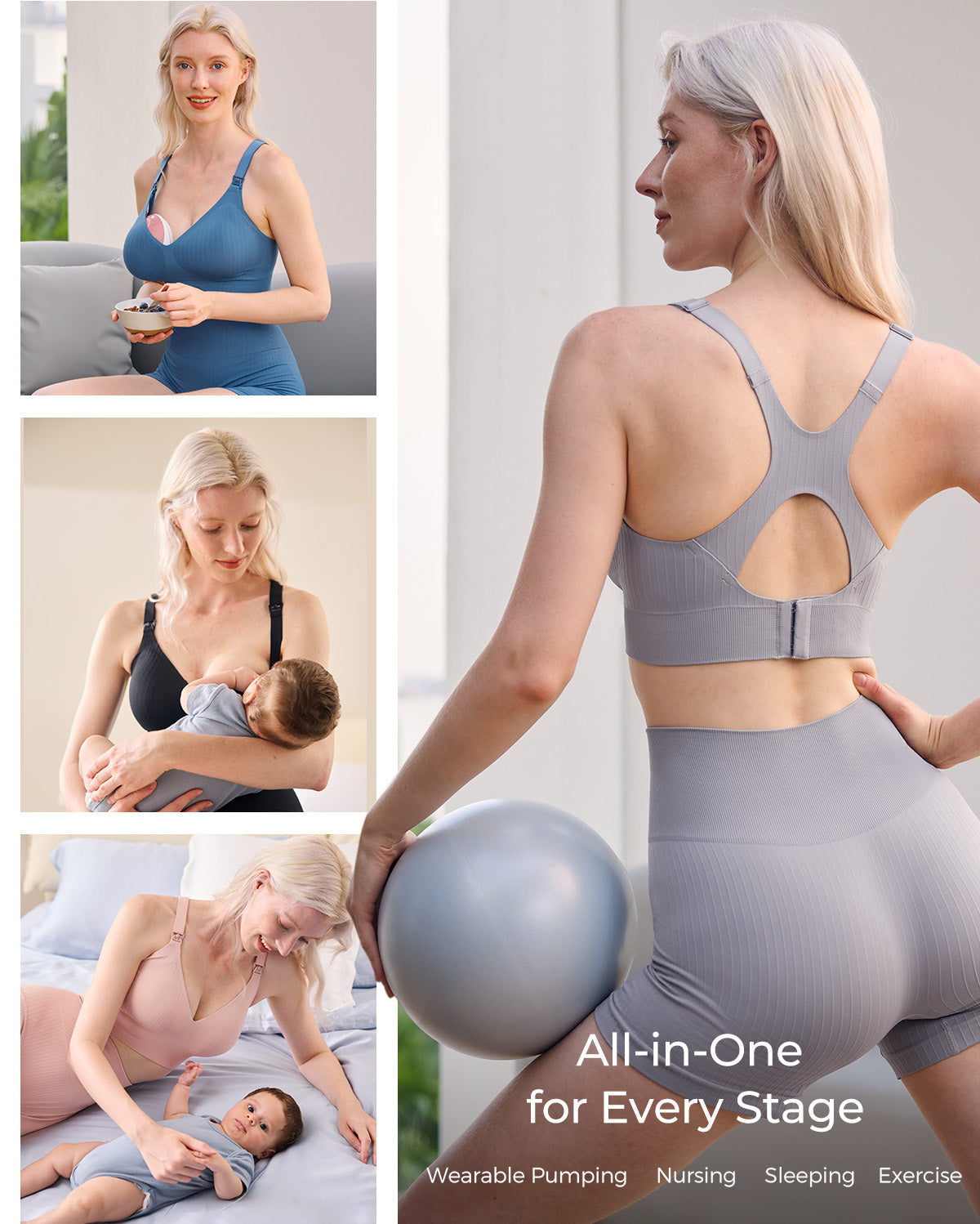 Momcozy CoolFit Nursing Sports Bra - Racerback
