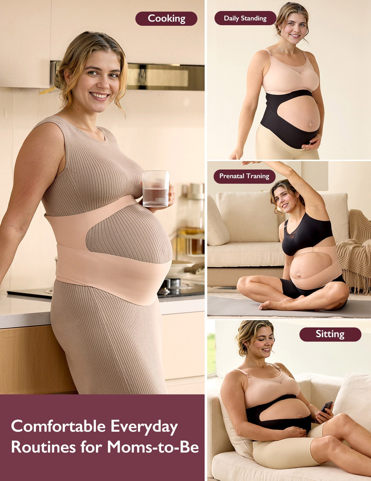 Comfort Bundle: PureHug Baby Carrier Khaki Color and Ergonest Belly Band