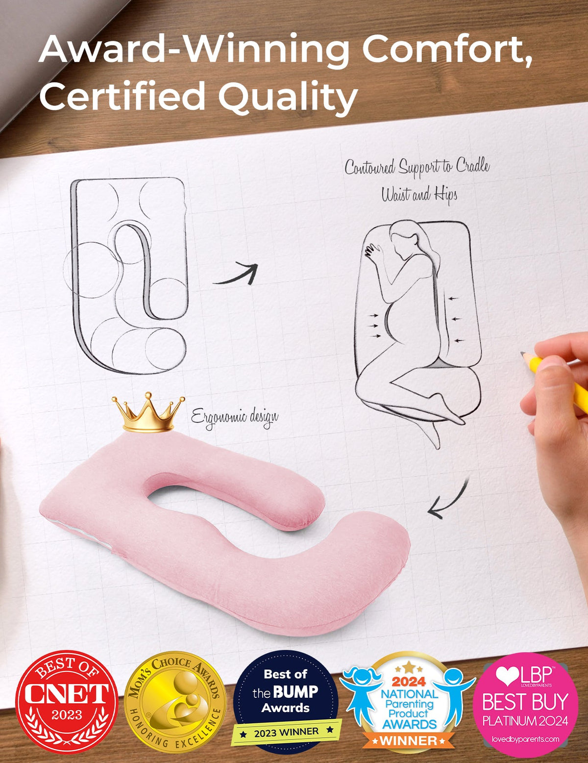 Huggable -  U Shaped Maternity Body Pillow