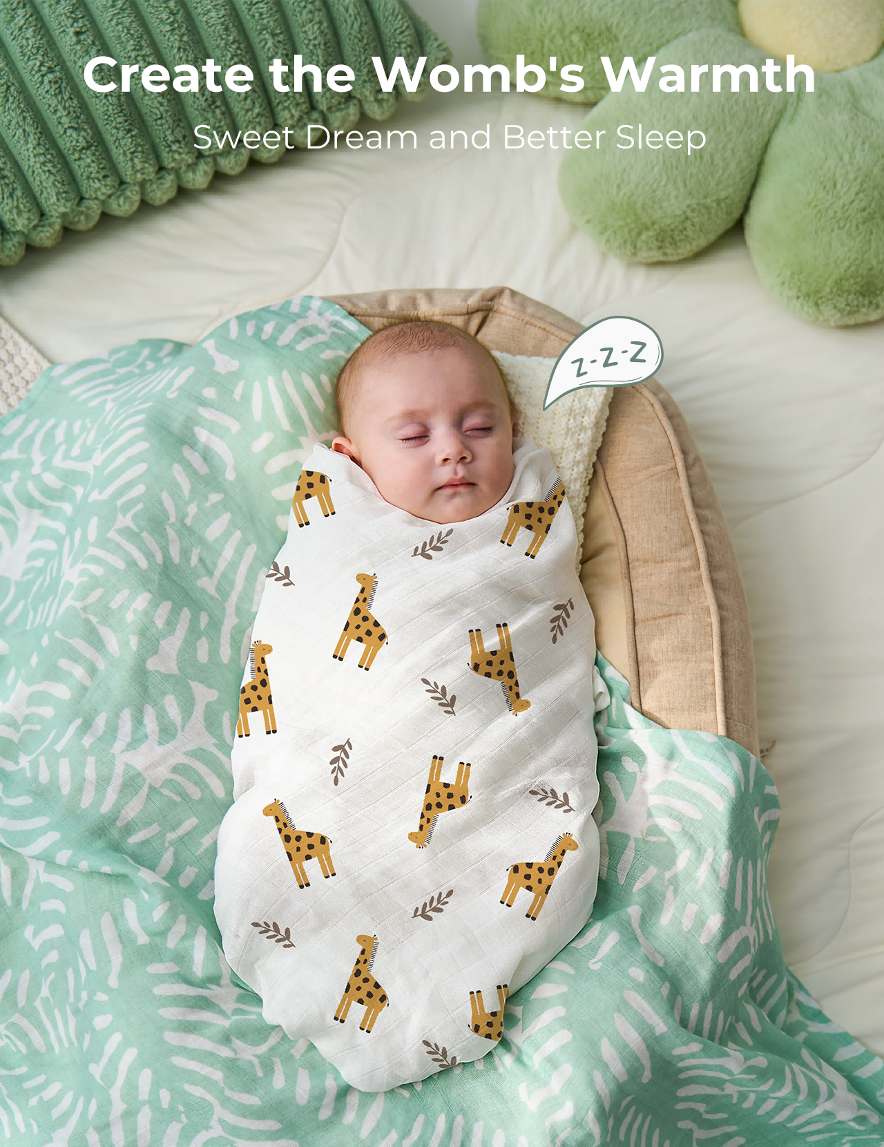 Momcozy Best Wishes Swaddle Blankets - Bravery