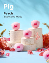 Pig-Shaped Natural Bath Bombs Gift Set (14 Pcs)