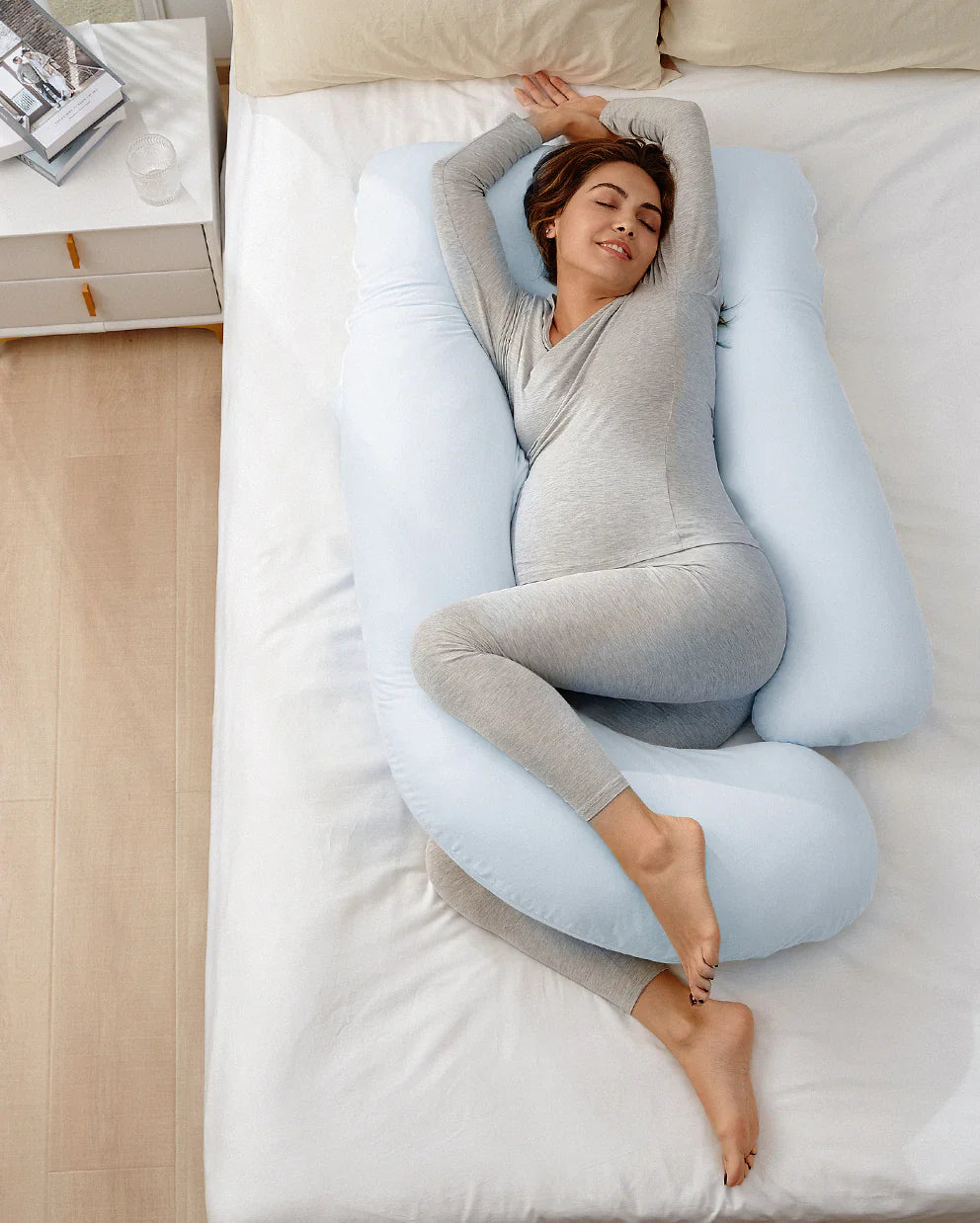 Huggable - U Shaped Cotton Maternity Body Pillow