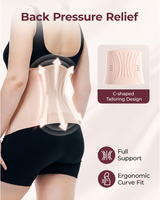 Momcozy Ergowrap Postpartum Belly Band (oyster pink) for postpartum, back support, ergonomic fit, C-shaped design for comfort.