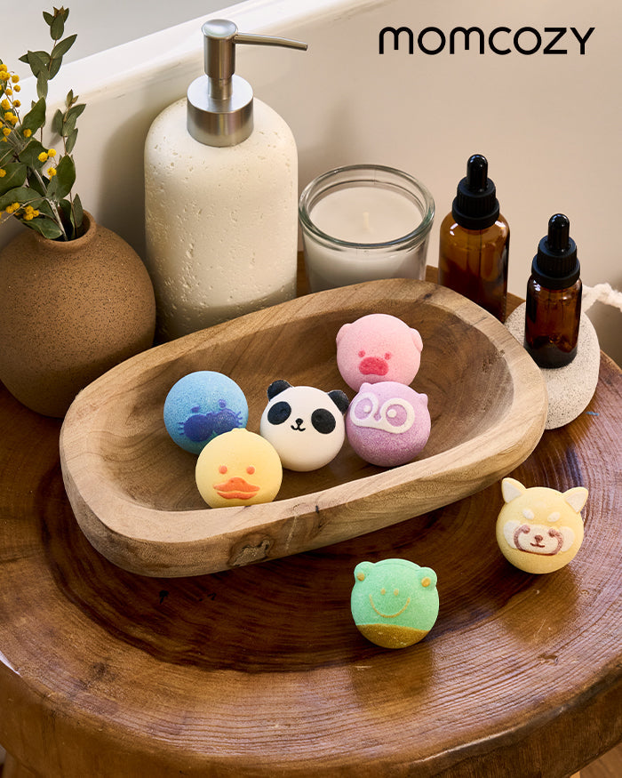 Natural Bath Bombs Gift Set with 7 Cute Animal Shapes(14 Pcs)