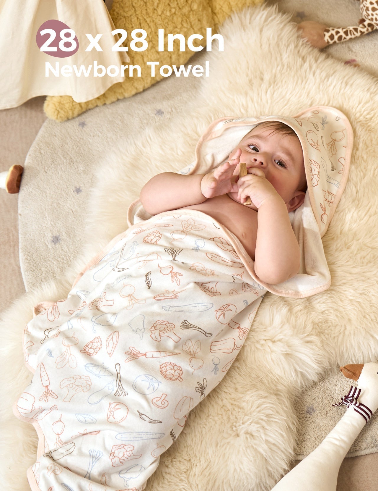 Momcozy Best Wishes Baby Hooded Towel - Joy
