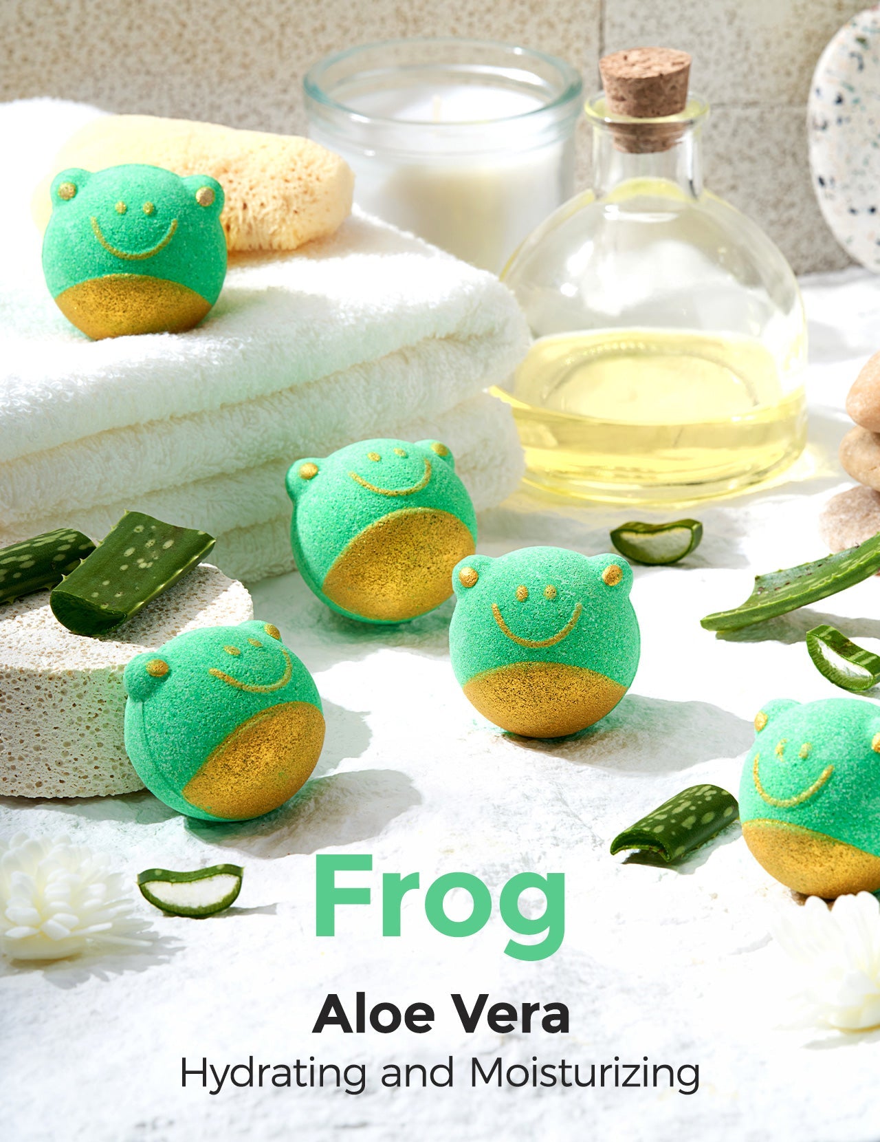 Frog-Shaped Natural Bath Bombs Gift Set (14 Pcs)