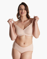 Jelly Strip - Seamless Floral Push up Nursing Bra au - YN46