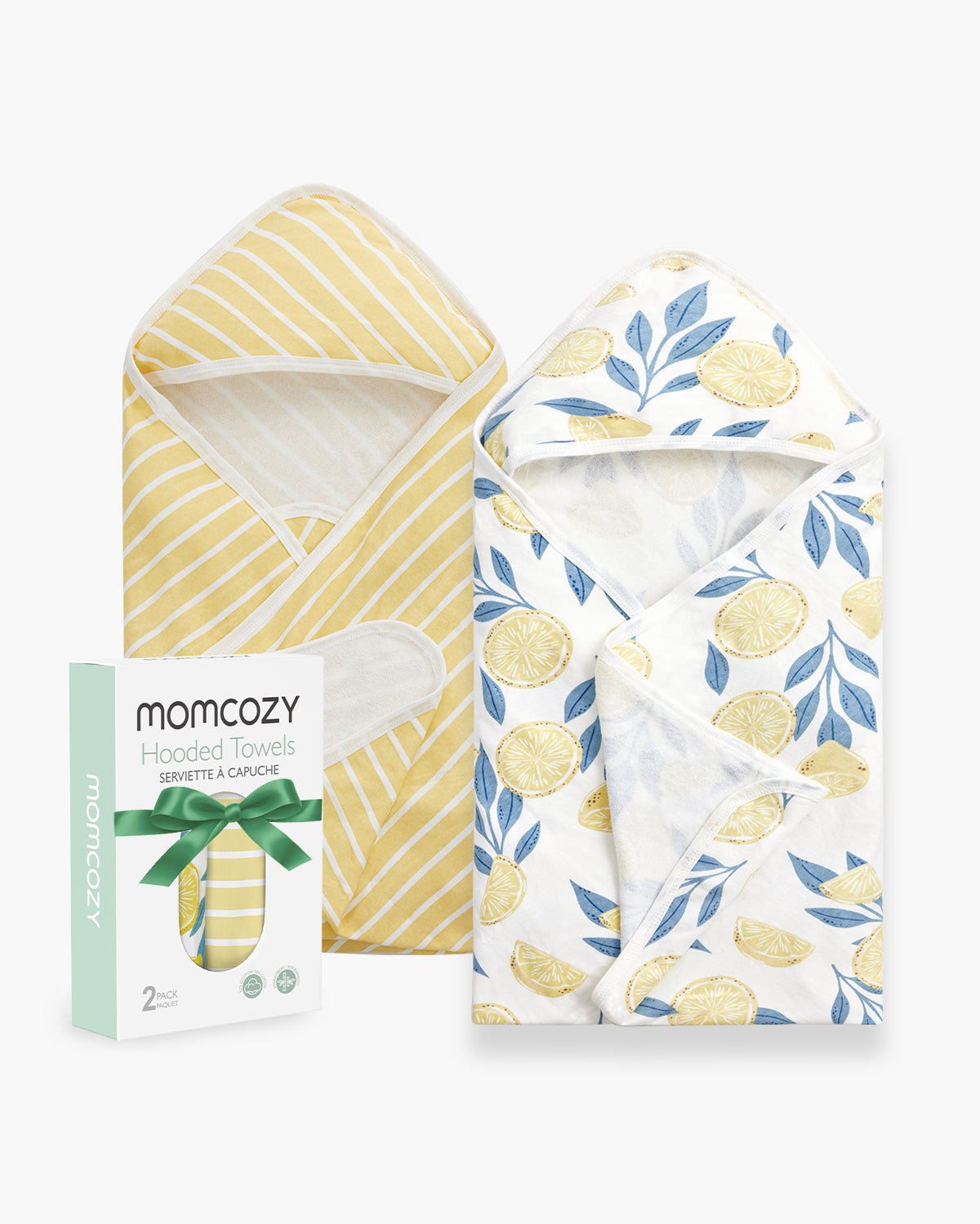 Baby Hooded Towel for Newborn Shower -  2-Pack