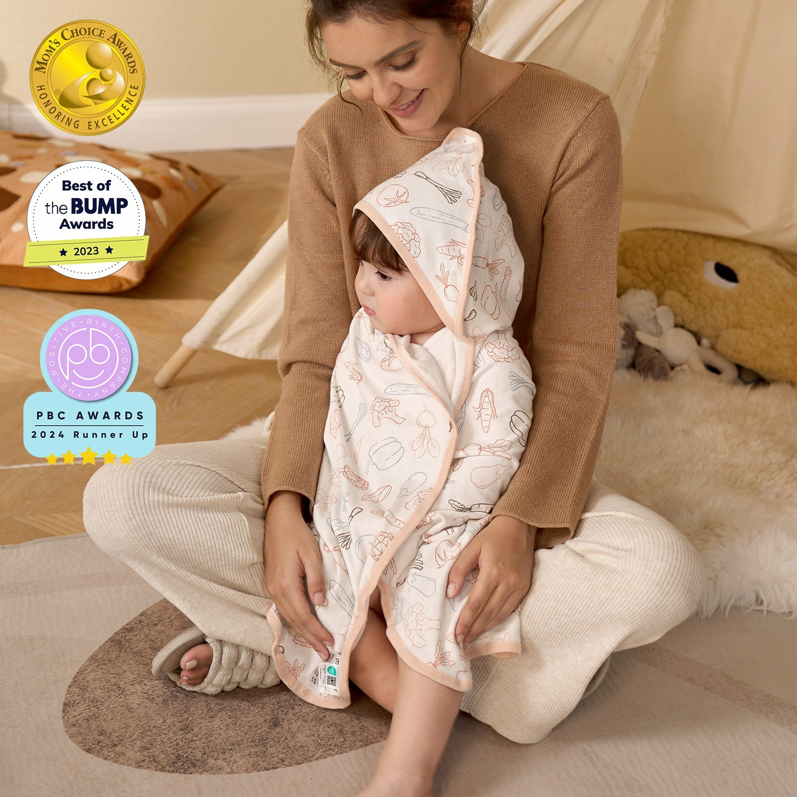 Momcozy Best Wishes Baby Hooded Towel - Joy
