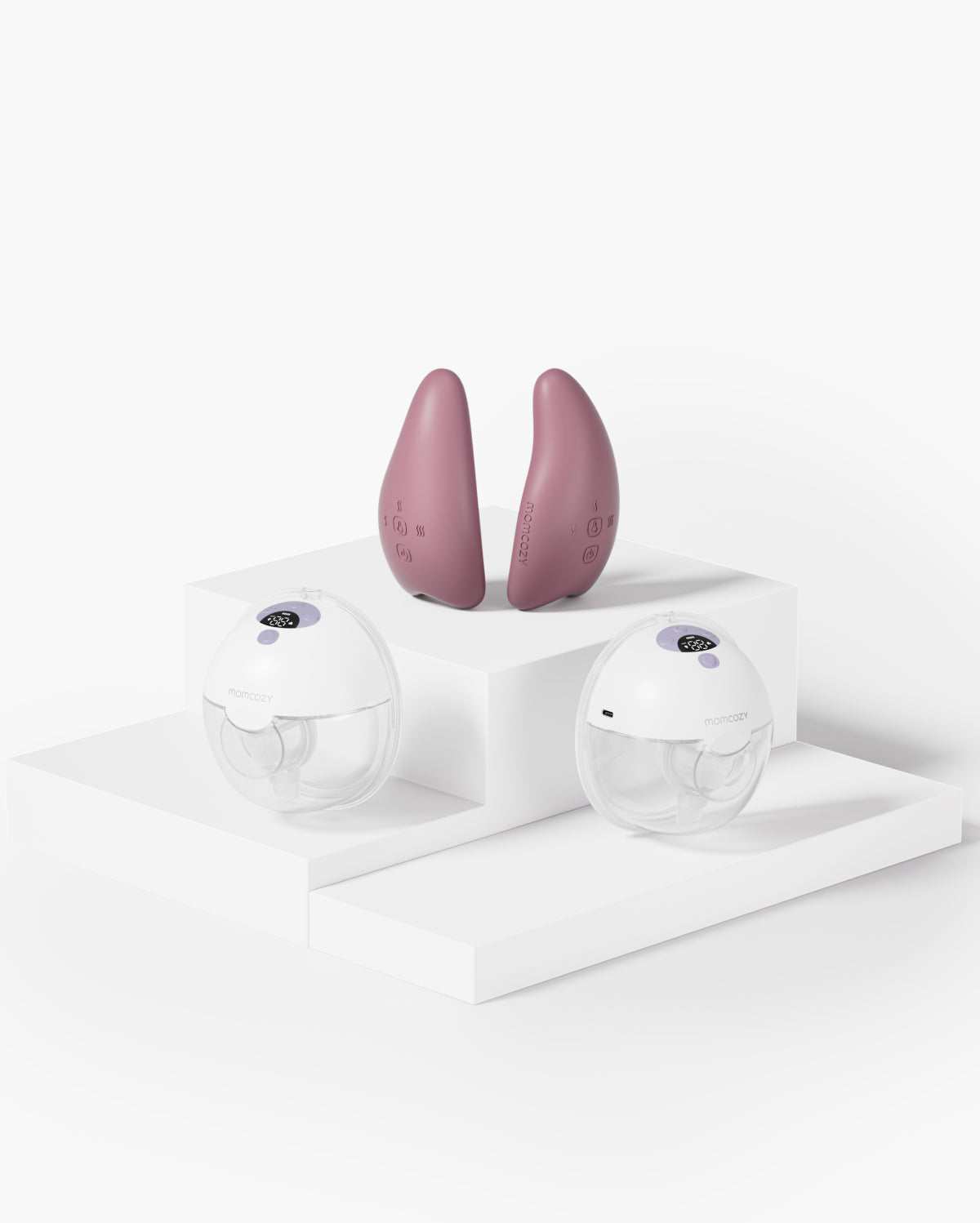 M5 Heat Massager Bundle: Double M5 Wearable Breast Pump and Double Breast Massager
