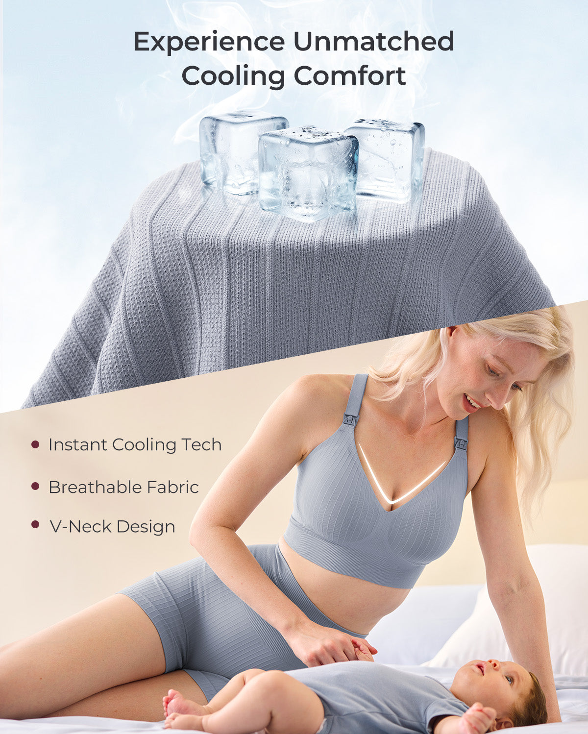 Momcozy CoolFit Nursing Sports Bra - Racerback