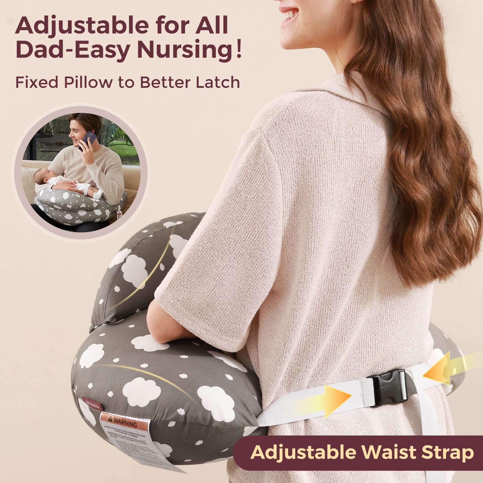 Multifunctional and Adjustable Nursing Pillow