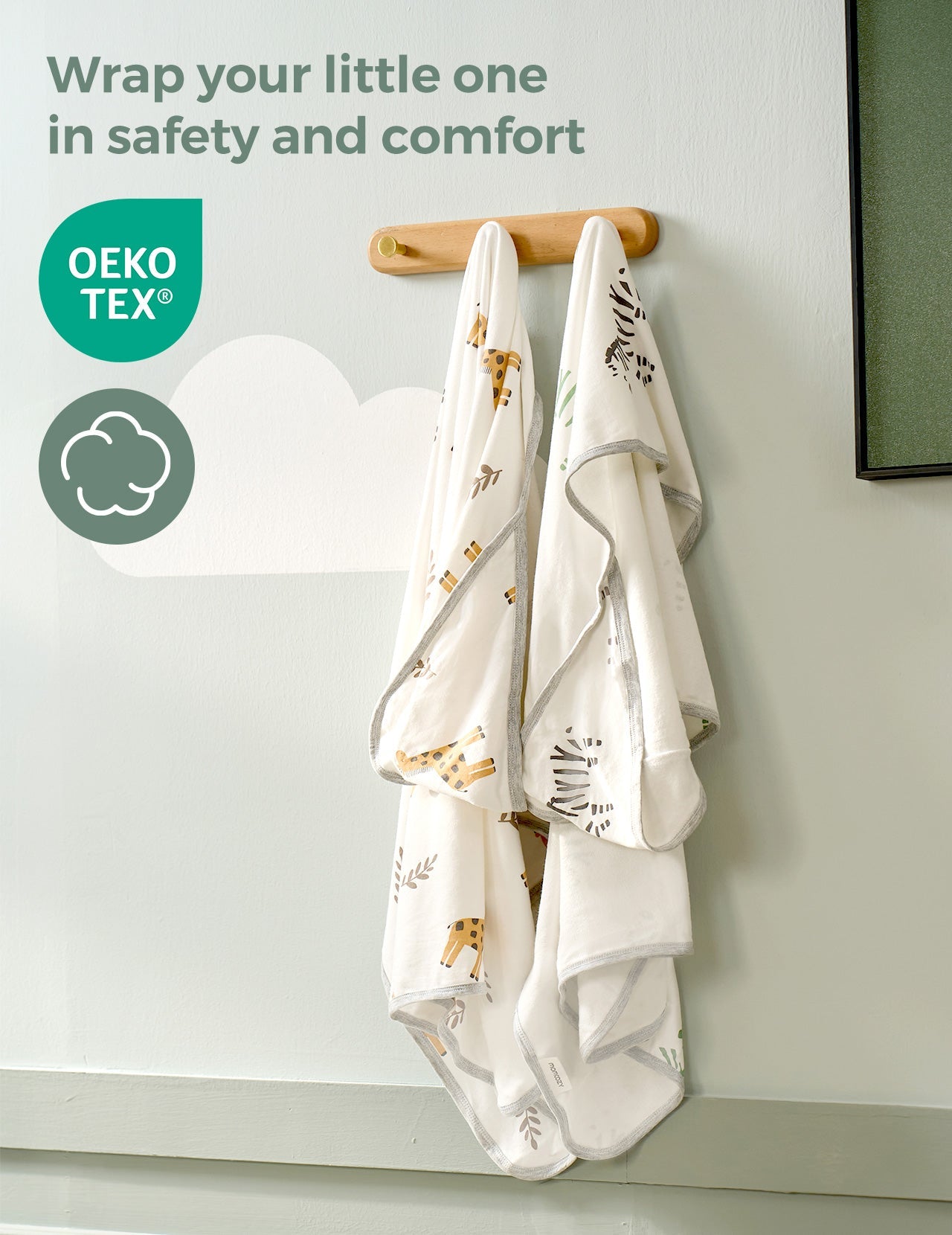 Momcozy Best Wishes Baby Hooded Towel - Bravery