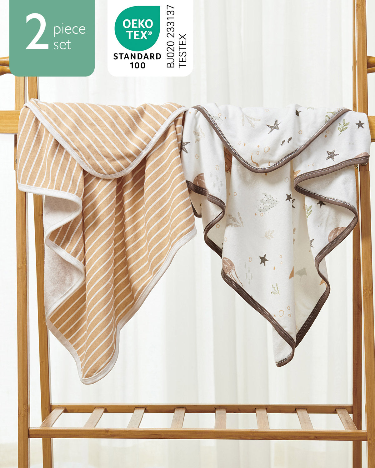 Baby Hooded Towel for Newborn Shower -  2-Pack