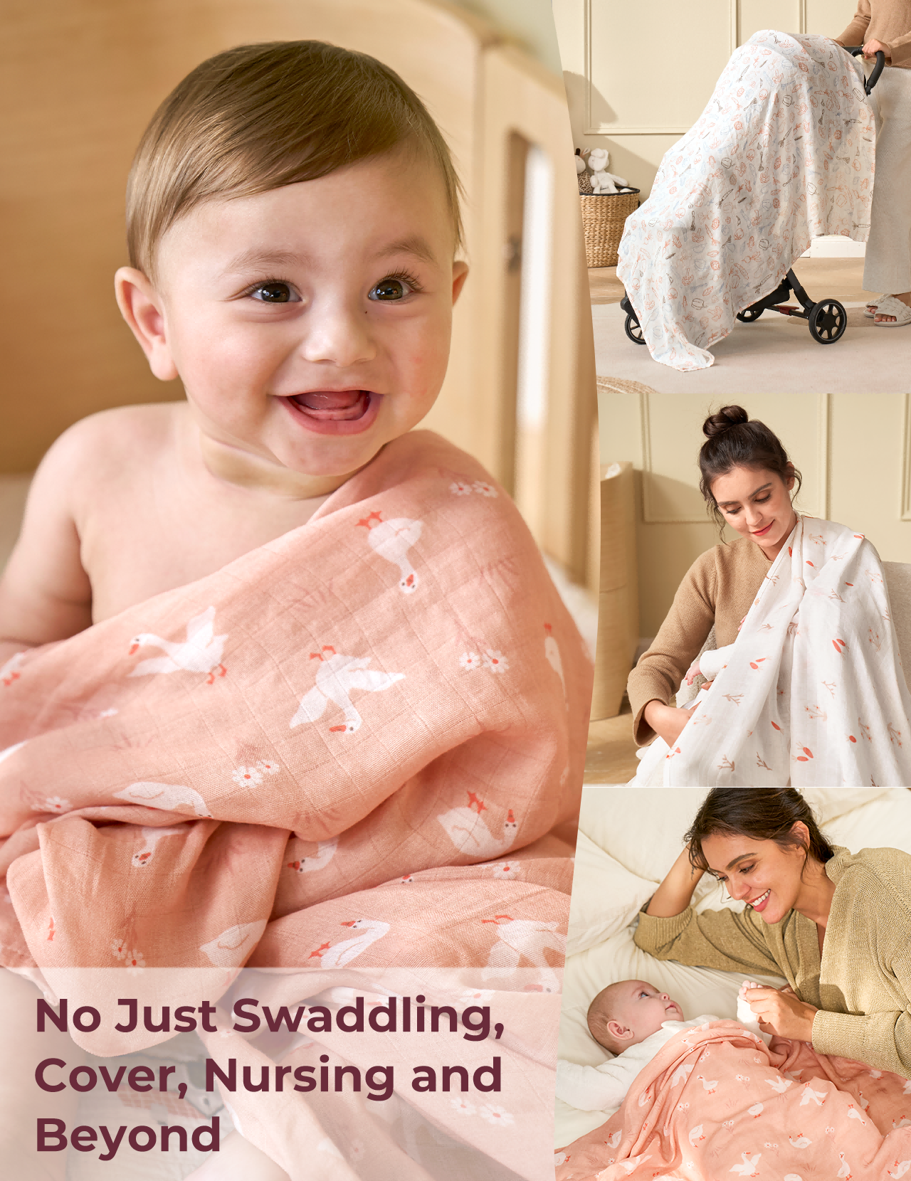 Momcozy Best Wishes Softness Swaddle Blankets - Joy