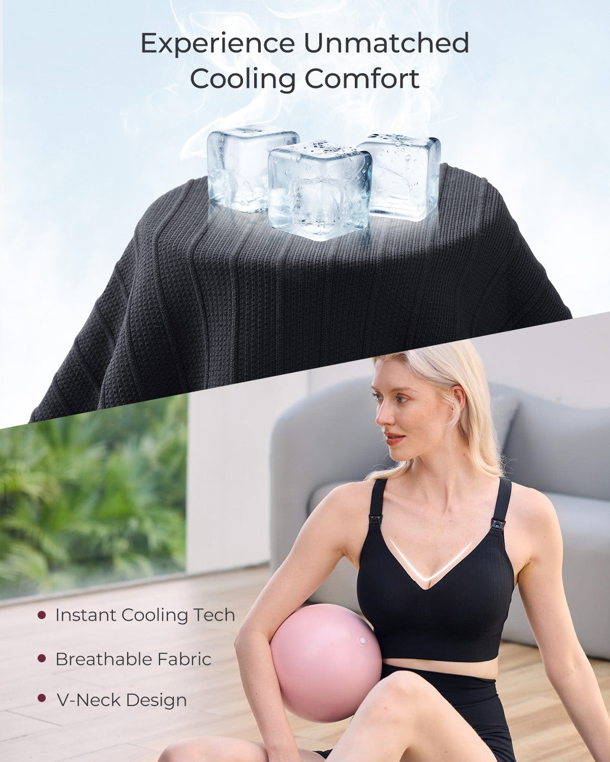 Momcozy CoolFit Nursing Sports Bra - Racerback