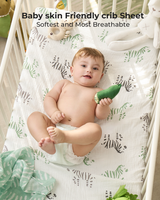 Momcozy Best Wishes Muslin Crib Sheets - Bravery Zebra