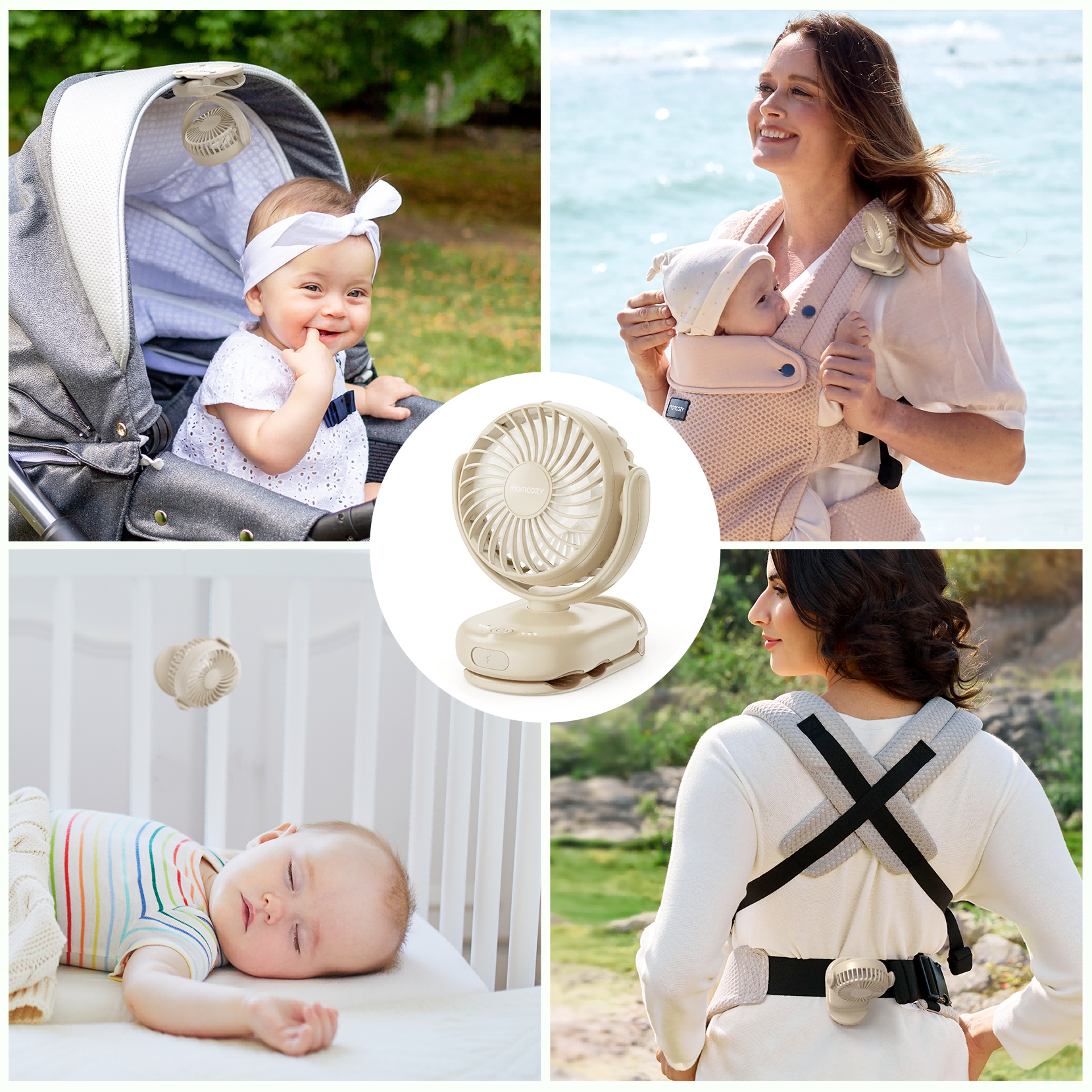Momcozy Clip-On 4-Speed Stroller Fan