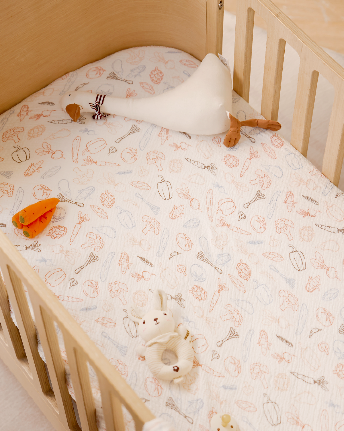 Momcozy Best Wishes Muslin Fitted Crib Sheets - Joy