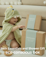 Momcozy Coral Fleece Hooded Baby Towel - Elephant and Crocodile
