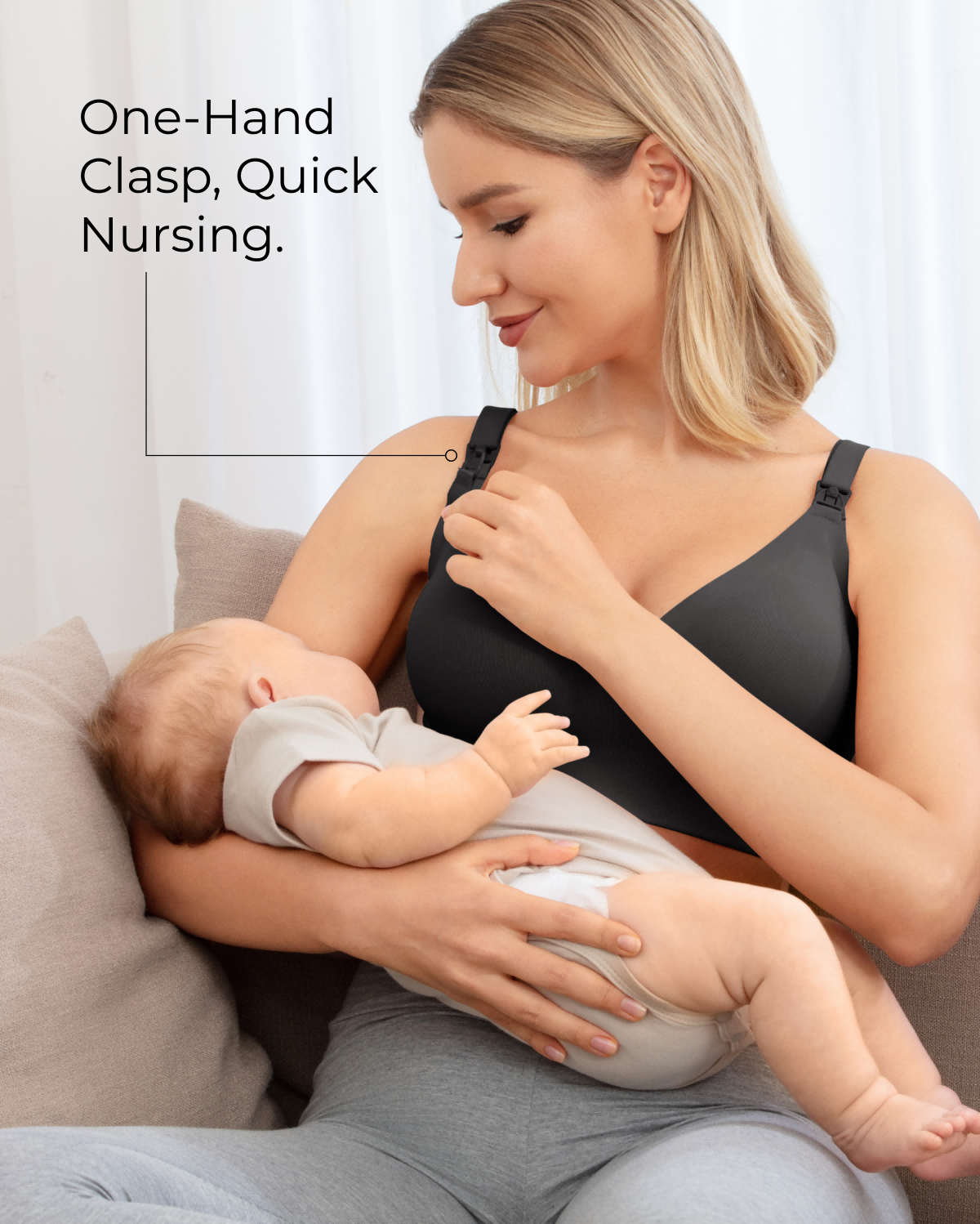Momcozy CoolFit Nursing Bra - Ultra Stretch